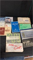 Collection of Car Owners Manuals Vintage Manuals
