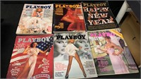 (6) 1976 Playboy Magazines
