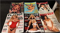 (6) Playboy Magazines