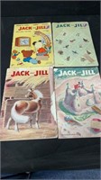 (4) 1950s Jack & Jill Children’s Books