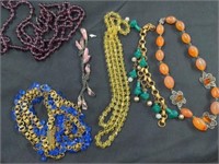 6 Pcs. Vintage Glass Necklaces