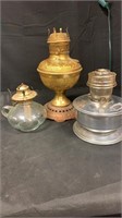 (3) Vintage Lantern Bases Aladdin & More