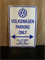 Metal Volkswagen Parking Only Sign