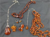8 Pcs. Amber Jewelry