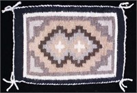 Navajo Two Grey Hills Wool Salesman Sample Rug