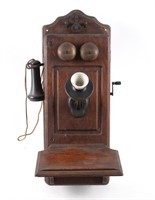 Early 1900s Kellogg Oak Wall Switchboard Telephone