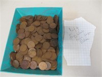 Lot of 4+ Pounds of Wheat Pennies From Large