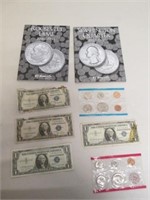 4 $1 Silver Certificates & 1972 Uncirculated