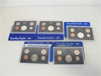 1968, 2 1969, 1971, 1972 U.S. Proof Coin Sets