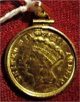 $3 gold piece - 1854