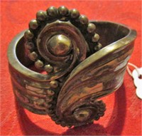Hand Made indian Sterling Silver cuff bracelet