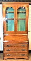 Tall Drop Front Secretary Desk with Hutch