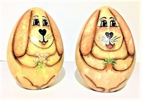 Pair of Painted Bunny Eggs
