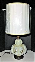 Hand Painted Glass Lamp with Shade