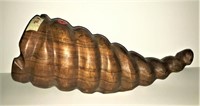 Carved Wooden Cornucopia