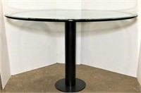 Beveled Glass Top Dining Table with Metal
