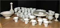 Selection of Milk Glass