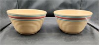 (2) vintage Watt #7 Pottery Bowls. Very Nice