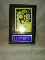Brett Hull plaque card. Blues player