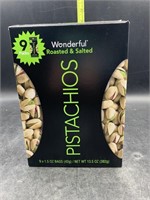 9 1.5oz bags pistachios roasted and salted