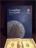 Incomplete Canadian 10 cents collection