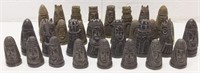 Vintage Hand Carved Horn Chess Set