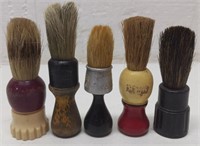 Lot Of 5 Antique Barbershop Shaving Brushes