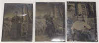 (3) Antique Tintype Photographs