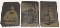 (3) Antique Tintype Photographs
