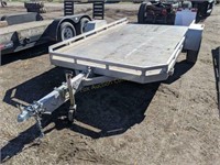 Aluma 7712H aluminum tilt bed trailer, single axle