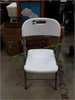 Muscle Rack White Folding Chair