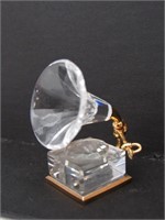 Genuine Swarovski Crystal Phonograph Figurine