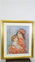 Mother & Son, Gold Framed Portrait Print