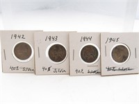 (4) 40% Silver Jefferson Nickels c. 1940's