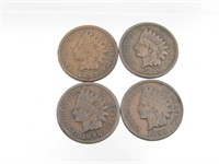 (4) Indian Head Pennies: Pre-1900's