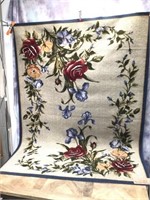 Floral Area Rug 5x7 -Clean