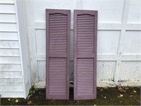 PAIR OF TALL PLASTIC SHUTTERS