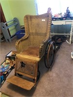 Vintage Wicker Wheelchair
