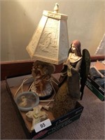 Angel Table Lamp and Angel Figure