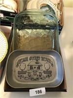Wilton Armetale Bread Tray and Glass Platter