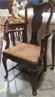 Vintage Queen Anne arm chair