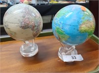 PAIR OF WORLD GLOBES