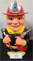 TALKING FIREMAN COOKIE JAR