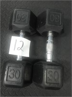 30 lb dumb bell set