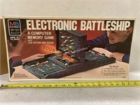 Electronic battle ship game in box