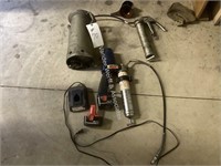 Lincoln 14.4 v cordless grease gun etc.