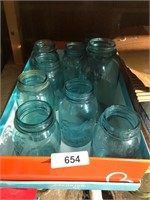 Blue Glass Ball Jars