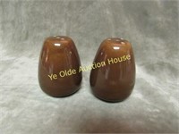 Bauer Art Pottery Brown Glaze Shakers
