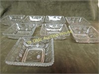 Victorian Pattern Glass Paneled Grape Clear 8 Sm s