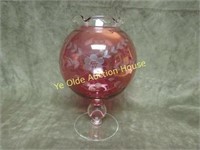 Vintage Ruby Stain Ivy Ball Vase 1950's item